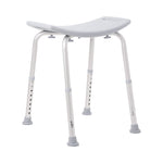 McKesson Aluminum Bath Bench Without Backrest, 15½ – 19½ Inch, Gray -Each McKesson Aluminum Bath Bench Without Backrest, 15½ – 19½ Inch, Gray -Each