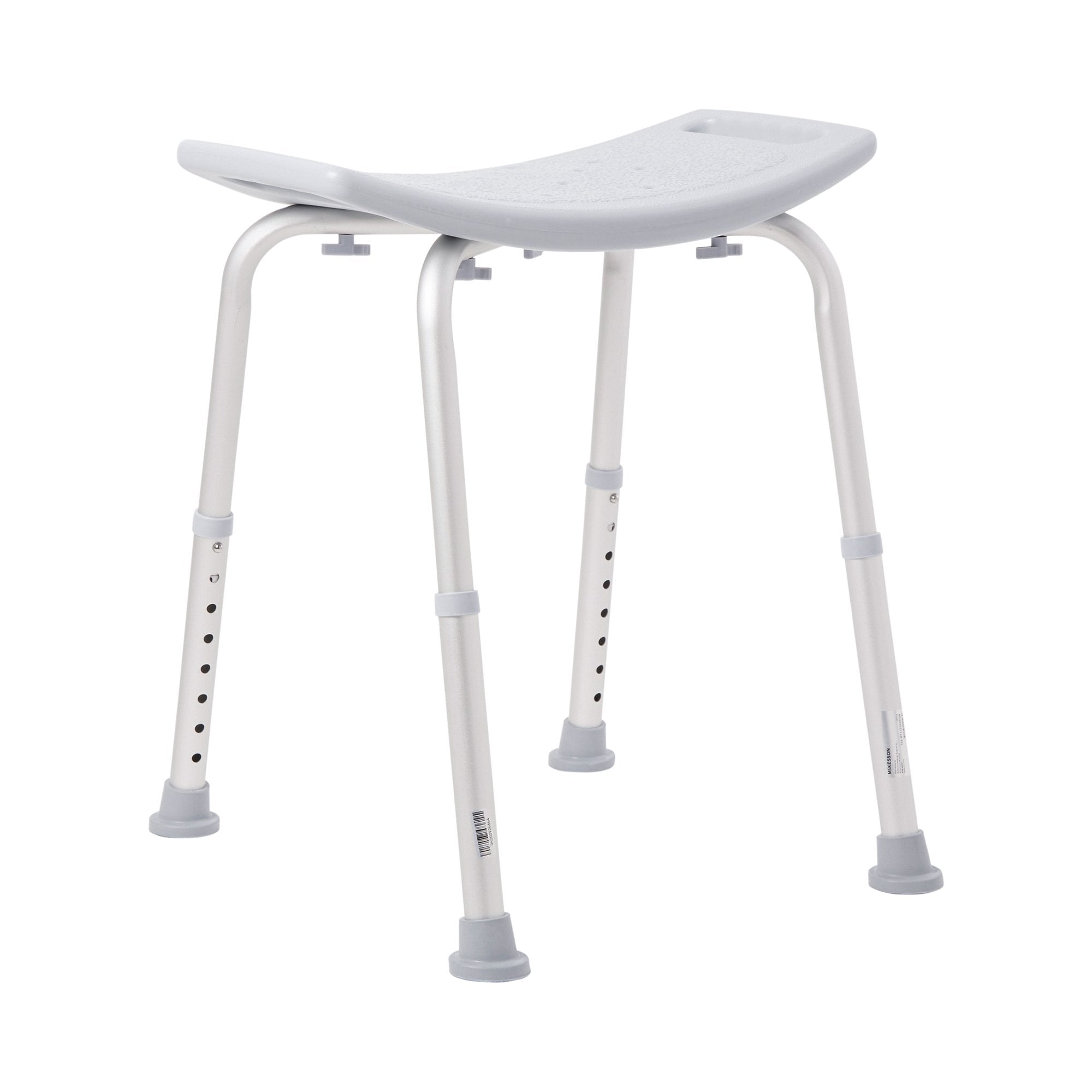 McKesson Aluminum Bath Bench Without Backrest, 15½ – 19½ Inch, Gray -Each McKesson Aluminum Bath Bench Without Backrest, 15½ – 19½ Inch, Gray -Each