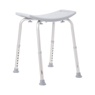 McKesson Aluminum Bath Bench Without Backrest, 15½ – 19½ Inch, Gray -Each McKesson Aluminum Bath Bench Without Backrest, 15½ – 19½ Inch, Gray -Each