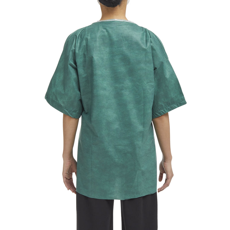 Graham Medical Scrub Shirt Without Pockets Short Sleeve, Medium, Green -Case of 30 Graham Medical Scrub Shirt Without Pockets Short Sleeve, Medium, Green -Case of 30