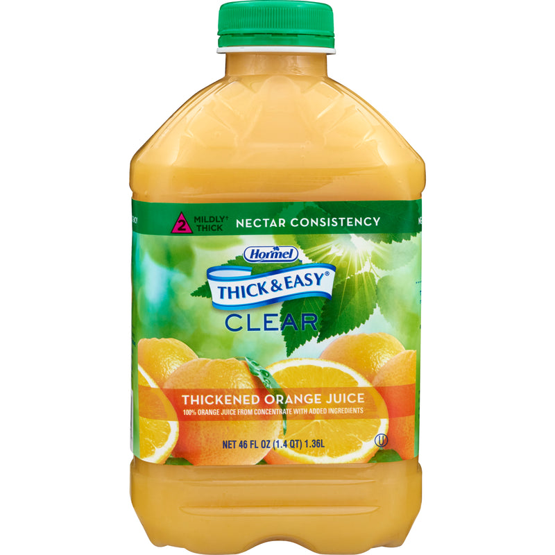 Thick & Easy Clear Nectar Consistency Thickened Beverage, Orange Juice, 46 oz. Bottle -Case of 6 Thick & Easy Clear Nectar Consistency Thickened Beverage, Orange Juice, 46 oz. Bottle -Case of 6