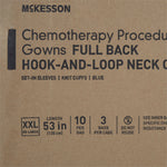 McKesson Chemotherapy Procedure Gown, 2X-Large, Blue -Case of 30 McKesson Chemotherapy Procedure Gown, 2X-Large, Blue -Case of 30