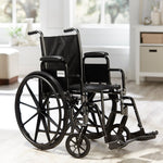 McKesson Dual Axle Wheelchair Desk Length Arm Swing-Away Footrest, 16 Inch Seat Width -Each McKesson Dual Axle Wheelchair Desk Length Arm Swing-Away Footrest, 16 Inch Seat Width -Each