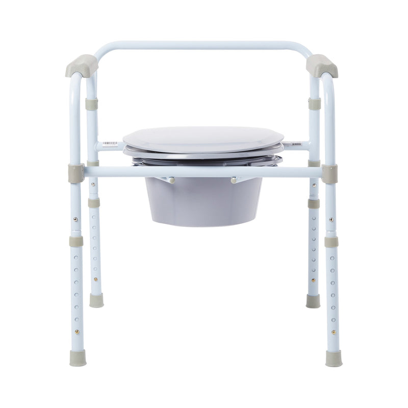 McKesson Steel Folding Commode Chair with fixed arm, 17 – 23 Inch -Each McKesson Steel Folding Commode Chair with fixed arm, 17 – 23 Inch -Each