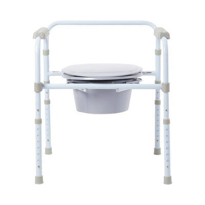 McKesson Steel Folding Commode Chair with fixed arm, 17 – 23 Inch -Each McKesson Steel Folding Commode Chair with fixed arm, 17 – 23 Inch -Each