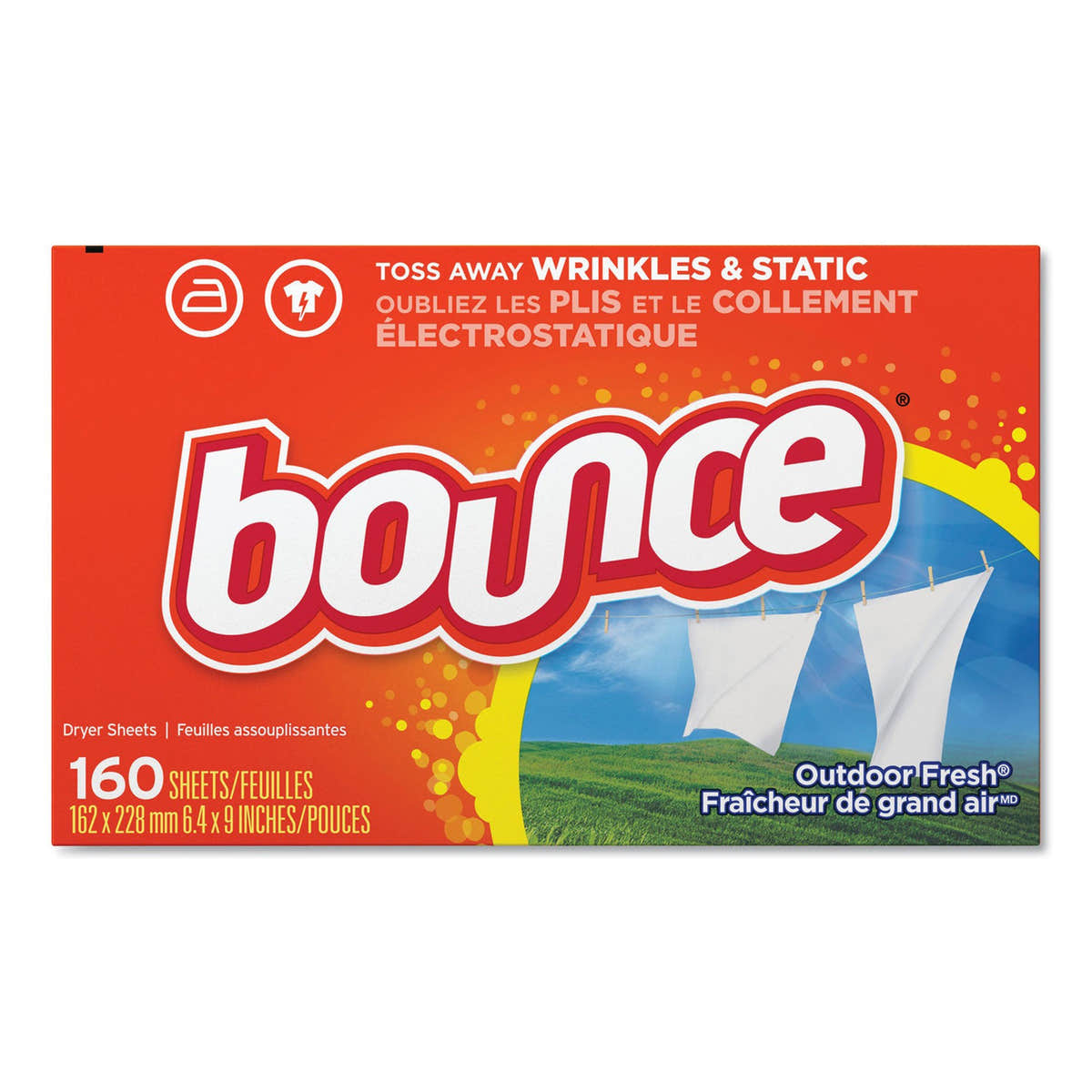Bounce Outdoor Fresh Fabric Softner Dryer Sheets -Case of 960 Bounce Outdoor Fresh Fabric Softner Dryer Sheets -Case of 960
