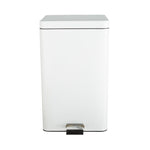 McKesson Trash Can with Plastic Liner, Square, Steel, Step-On, 32 QT, White -Each McKesson Trash Can with Plastic Liner, Square, Steel, Step-On, 32 QT, White -Each