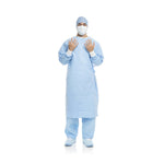 AERO BLUE Surgical Gown with Towel, Small/ Medium, Blue -Case of 34