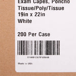 McKesson Exam Cape, White, 19 X 22 Inch -Case of 200 McKesson Exam Cape, White, 19 X 22 Inch -Case of 200