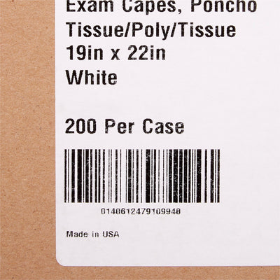McKesson Exam Cape, White, 19 X 22 Inch -Case of 200 McKesson Exam Cape, White, 19 X 22 Inch -Case of 200