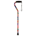 Nova Aluminum Offset Cane, Pink Garden Print -Case of 12 Nova Aluminum Offset Cane, Pink Garden Print -Case of 12