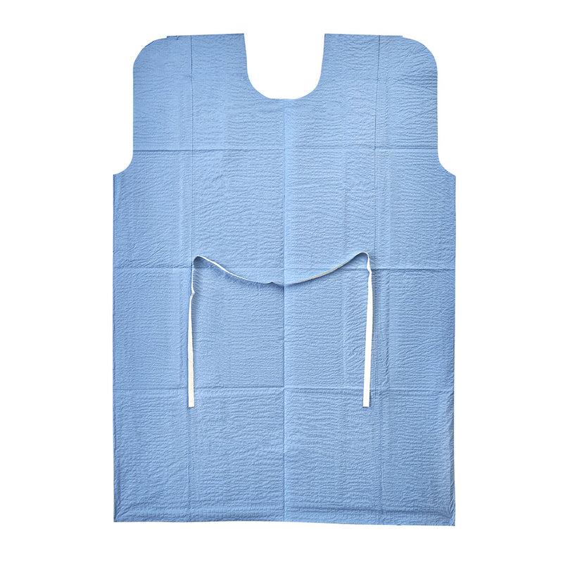Graham Medical Products Patient Exam Gown Sleeveless Waist Tie, Medium/Large, Blue -Case of 50 Graham Medical Products Patient Exam Gown Sleeveless Waist Tie, Medium/Large, Blue -Case of 50