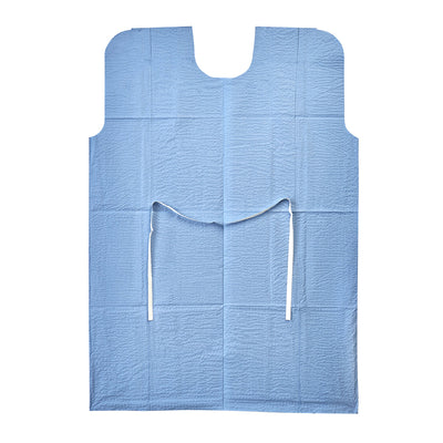 Graham Medical Products Patient Exam Gown Sleeveless Waist Tie, Medium/Large, Blue -Case of 50 Graham Medical Products Patient Exam Gown Sleeveless Waist Tie, Medium/Large, Blue -Case of 50