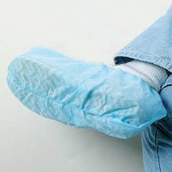 Health Care Logistics Shoe Cover High Nonskid Sole, Blue -Box of 10 Health Care Logistics Shoe Cover High Nonskid Sole, Blue -Box of 10