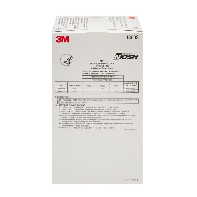 3M Particulate Respirator and Surgical Mask, Small -Box of 20 3M Particulate Respirator and Surgical Mask, Small -Box of 20