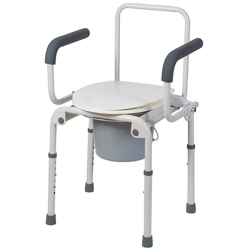 Mabis Drop-Arm Steel Commode -Each Mabis Drop-Arm Steel Commode -Each