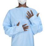 McKesson Open Back Over-the-Head Protective Procedure Gown, Universal, Blue -Case of 75 McKesson Open Back Over-the-Head Protective Procedure Gown, Universal, Blue -Case of 75