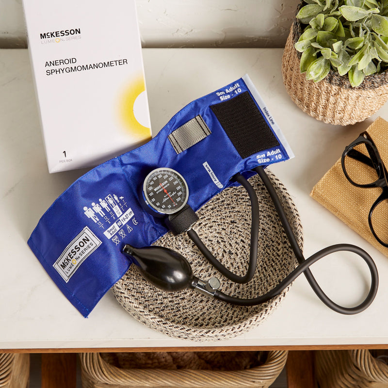 McKesson Lumeon 2 Aneroid Sphygmomanometer with Cuff, Pocket-Size -Box of 1 McKesson Lumeon 2 Aneroid Sphygmomanometer with Cuff, Pocket-Size -Box of 1