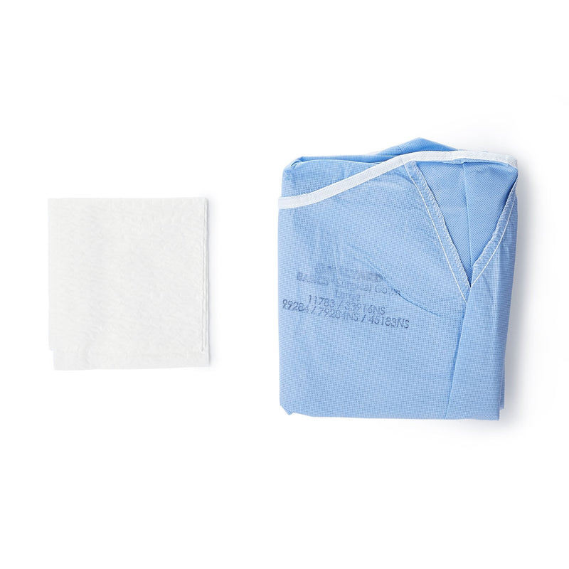 Halyard Basics Non-Reinforced Surgical Gown with Towel, Large -Case of 20 Halyard Basics Non-Reinforced Surgical Gown with Towel, Large -Case of 20