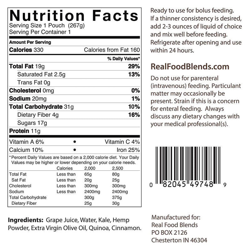 Real Food Blends Pureed Food Blends, Variety Pack, 9.4 oz. Ready-to Use Pouch -Case of 12 Real Food Blends Pureed Food Blends, Variety Pack, 9.4 oz. Ready-to Use Pouch -Case of 12