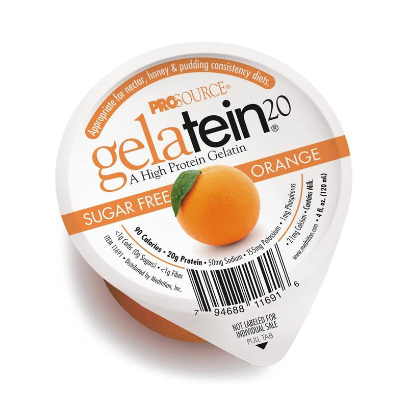 Gelatein 20 High Protein Gelatin Supplement, Orange, 4 oz. Cup -Case of 36 Gelatein 20 High Protein Gelatin Supplement, Orange, 4 oz. Cup -Case of 36
