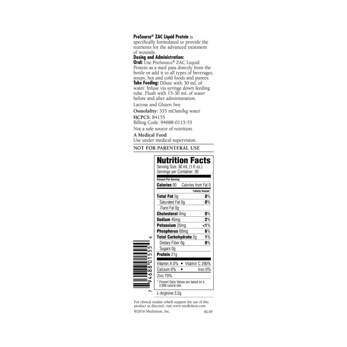 ProSource ZAC Protein Supplement, Berry Punch, 32 oz. Bottle -Case of 4 ProSource ZAC Protein Supplement, Berry Punch, 32 oz. Bottle -Case of 4