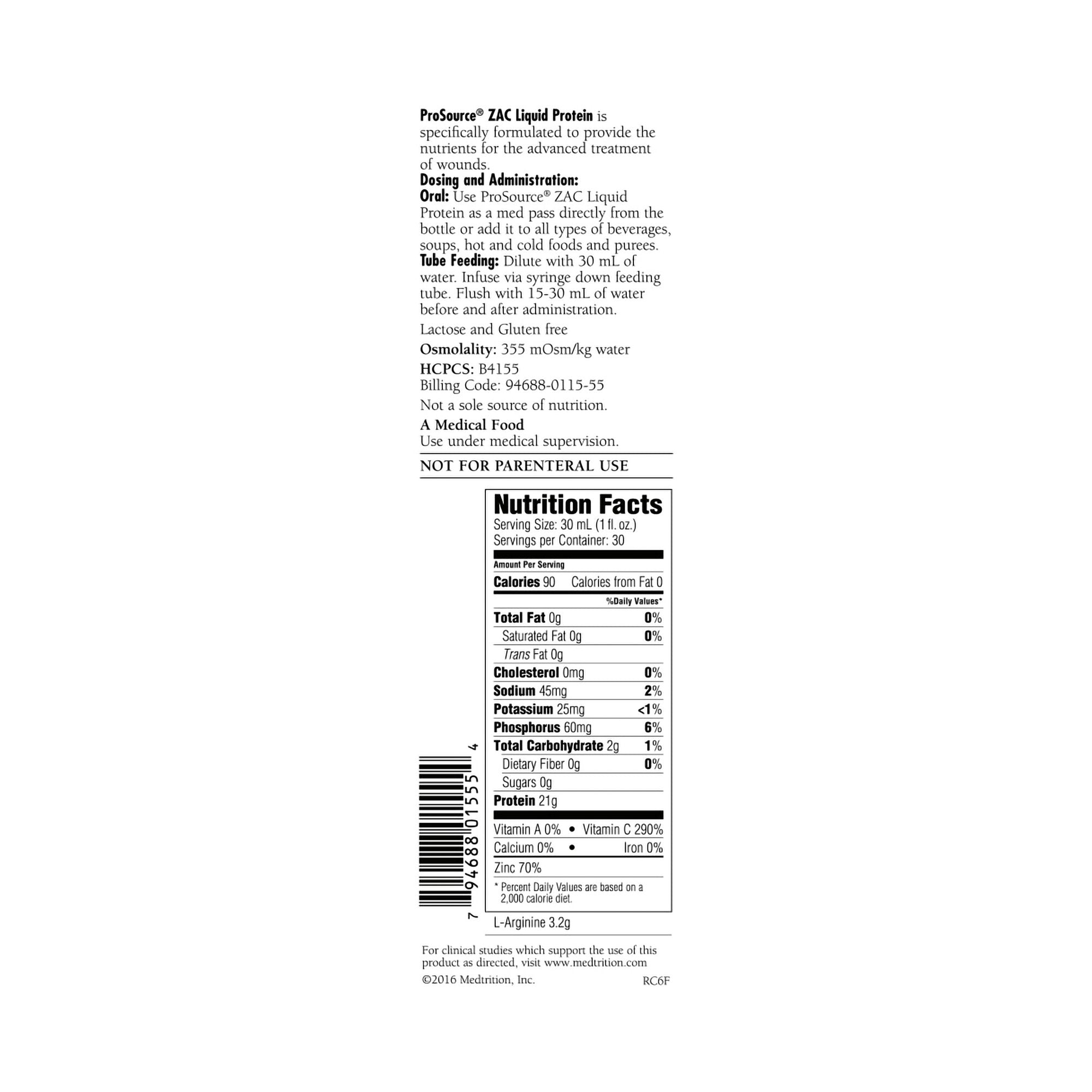 ProSource ZAC Protein Supplement, Berry Punch, 32 oz. Bottle -Case of 4 ProSource ZAC Protein Supplement, Berry Punch, 32 oz. Bottle -Case of 4