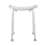 McKesson Aluminum Bath Bench Without Backrest, 15½ – 19½ Inch, Gray -Each McKesson Aluminum Bath Bench Without Backrest, 15½ – 19½ Inch, Gray -Each