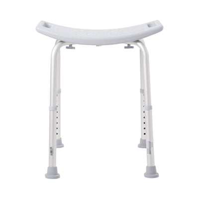 McKesson Aluminum Bath Bench Without Backrest, 15½ – 19½ Inch, Gray -Each McKesson Aluminum Bath Bench Without Backrest, 15½ – 19½ Inch, Gray -Each