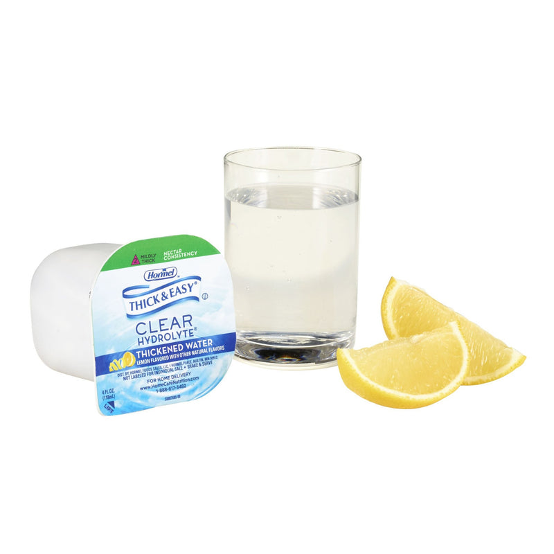 Thick & Easy Hydrolyte Nectar Consistency Thickened Water, Lemon, 4 oz. Cup -Case of 24 Thick & Easy Hydrolyte Nectar Consistency Thickened Water, Lemon, 4 oz. Cup -Case of 24