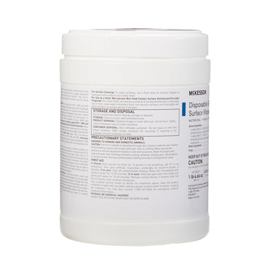 McKesson Surface Disinfectant Wipes, Large Canister -Box of 1 McKesson Surface Disinfectant Wipes, Large Canister -Box of 1