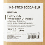 McKesson Bariatric Wheelchair with Swing-Away Elevating Legrest, 24-Inch Seat Width -Each McKesson Bariatric Wheelchair with Swing-Away Elevating Legrest, 24-Inch Seat Width -Each