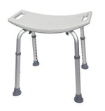 McKesson Aluminum Bath Bench Without Backrest, 15½ – 19½ Inch, Gray -Each McKesson Aluminum Bath Bench Without Backrest, 15½ – 19½ Inch, Gray -Each