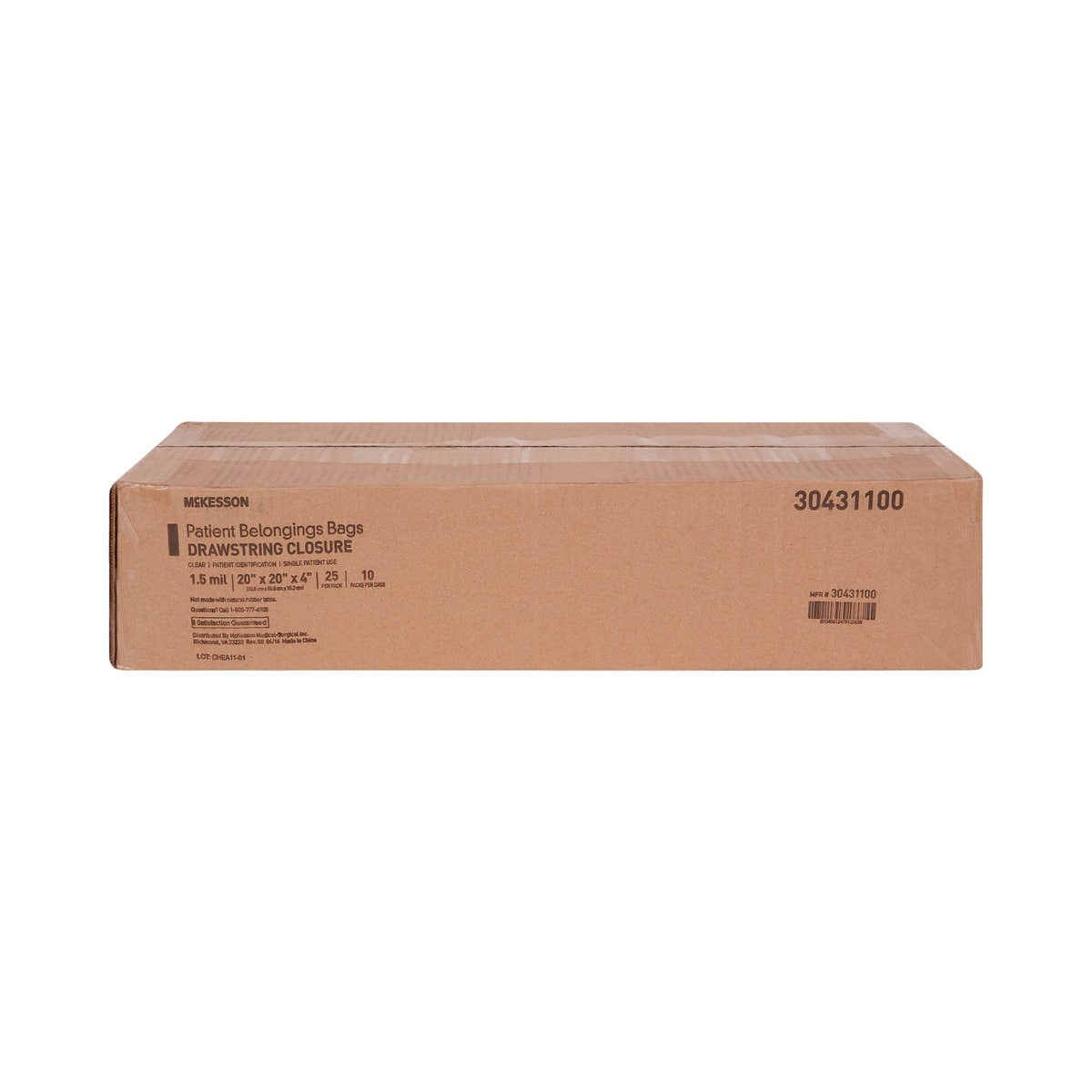 McKesson Patient Belongings Bag, Clear -Case of 250 McKesson Patient Belongings Bag, Clear -Case of 250
