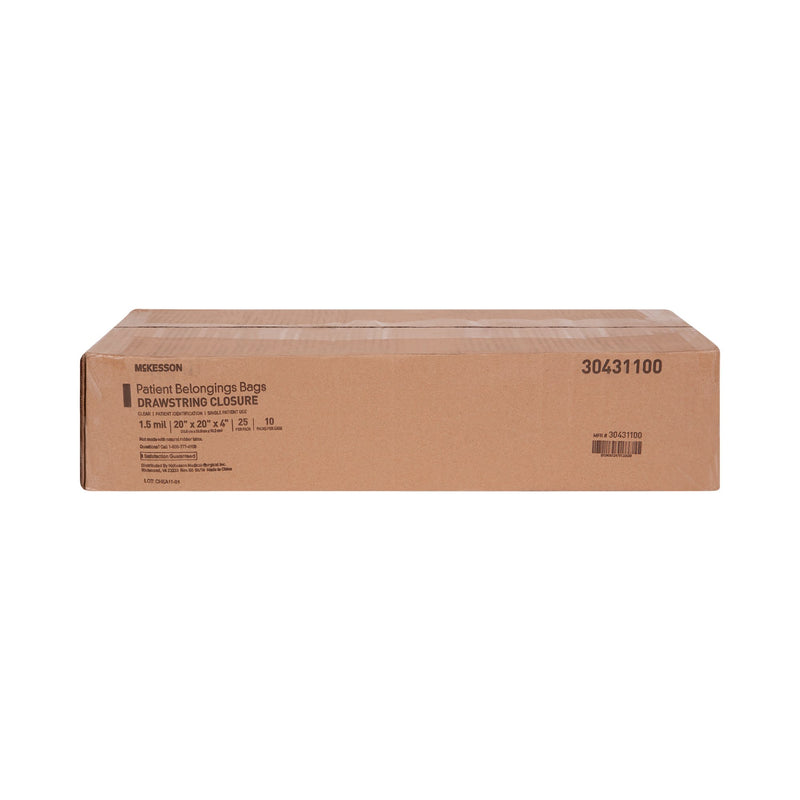 McKesson Patient Belongings Bag, Clear -Case of 250 McKesson Patient Belongings Bag, Clear -Case of 250