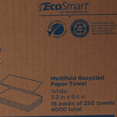 Pacific Blue Basic Recycled Multi-Fold Paper Towel, 250 Sheets per Pack -Case of 16 Pacific Blue Basic Recycled Multi-Fold Paper Towel, 250 Sheets per Pack -Case of 16