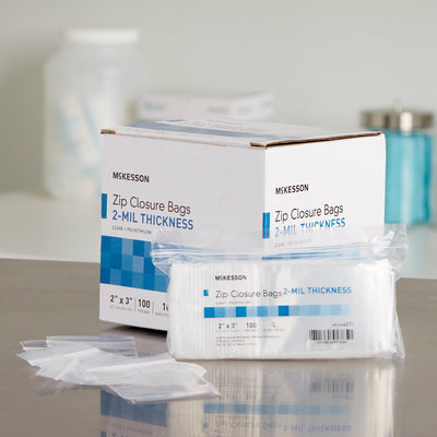 McKesson Zip Closure Bag, 2 x 3 in. -Bag of 1 McKesson Zip Closure Bag, 2 x 3 in. -Bag of 1