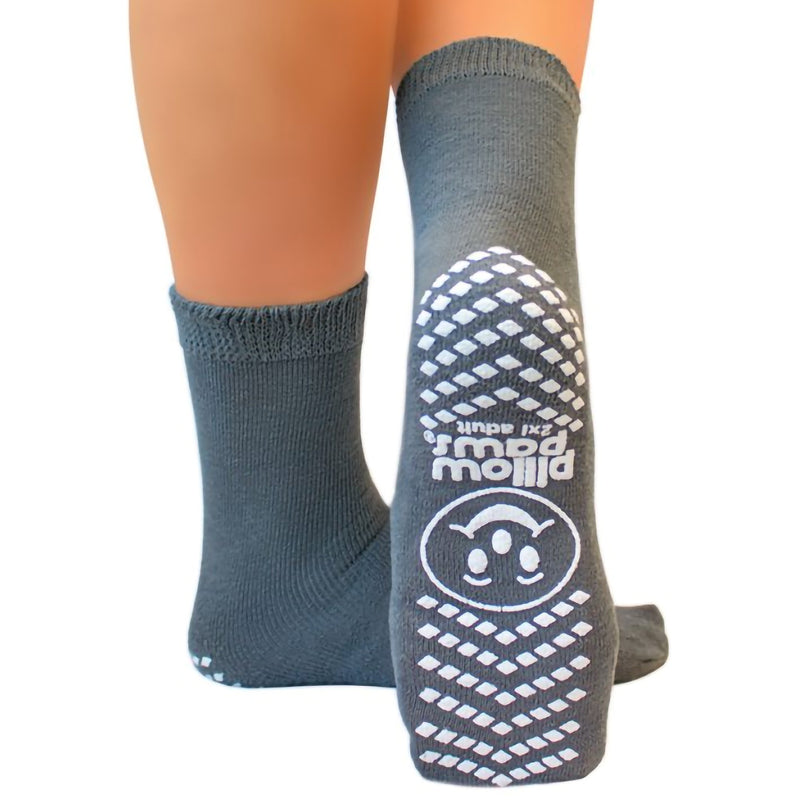 Pillow Paws Slipper Socks, Single Print, 2X-Large, Gray -Case of 48 Pillow Paws Slipper Socks, Single Print, 2X-Large, Gray -Case of 48