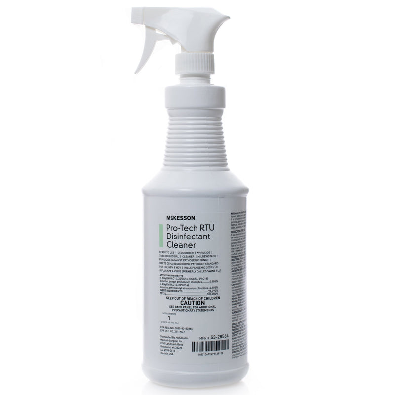 McKesson Pro-Tech Surface Disinfectant Cleaner Alcohol-Based Liquid, Non-Sterile, Floral Scent, 32 oz Bottle -Case of 12 McKesson Pro-Tech Surface Disinfectant Cleaner Alcohol-Based Liquid, Non-Sterile, Floral Scent, 32 oz Bottle -Case of 12