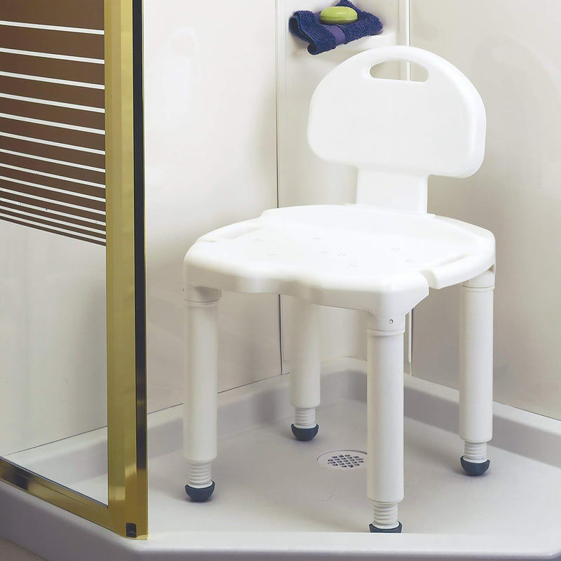 Carex Universal Bath Seat with Back, 400-lb Capacity -Each Carex Universal Bath Seat with Back, 400-lb Capacity -Each