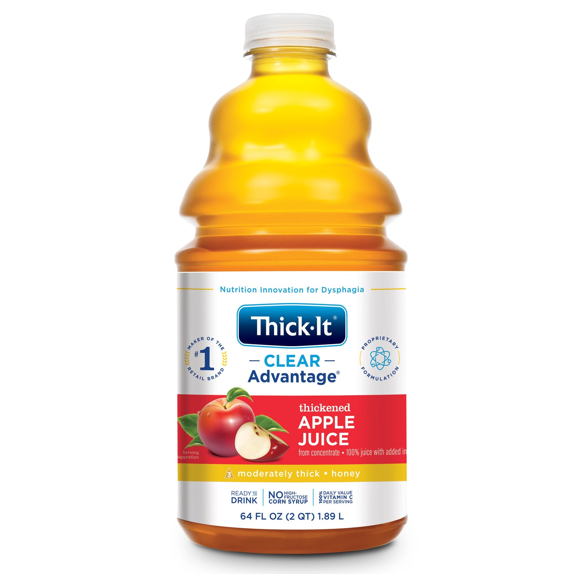 Thick-It Clear Advantage Honey Consistency Thickened Beverage, Apple, 64 oz. Bottle -Case of 4 Thick-It Clear Advantage Honey Consistency Thickened Beverage, Apple, 64 oz. Bottle -Case of 4