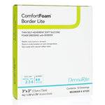 ComfortFoam Border Lite Silicone Adhesive with Border Thin Silicone Foam Dressing - (3 X 3 Inch / Each) ComfortFoam Border Lite Silicone Adhesive with Border Thin Silicone Foam Dressing - (3 X 3 Inch / Each)