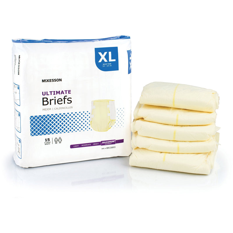 McKesson Ultimate Maximum Absorbency Incontinence Briefs -Unisex - 1123846_BG - 2 McKesson Ultimate Maximum Absorbency Incontinence Briefs -Unisex - 1123846_BG - 2