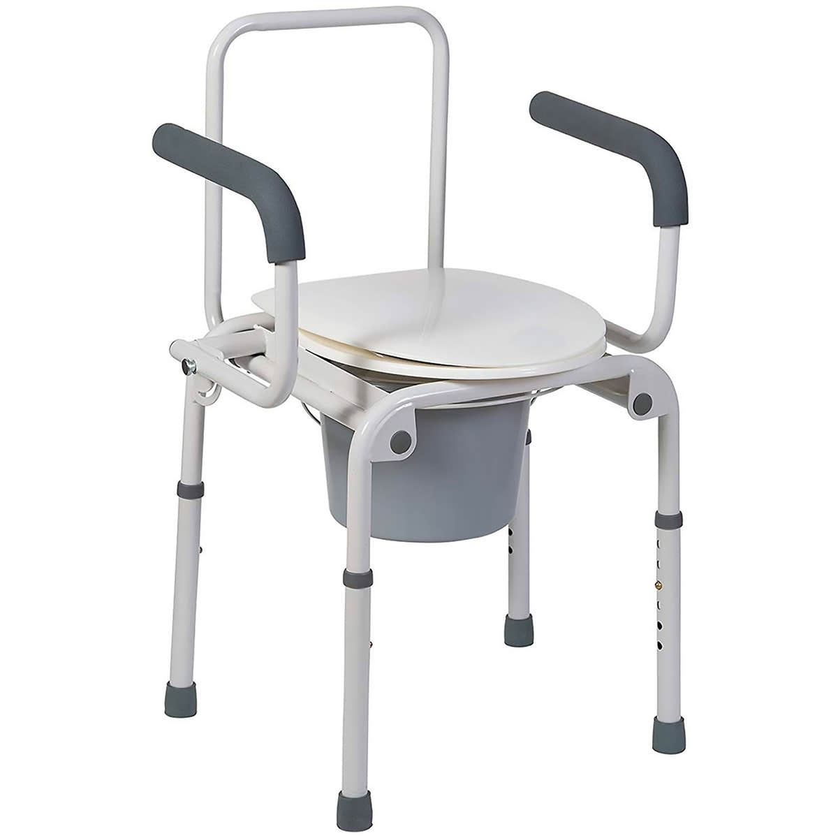Mabis Drop-Arm Steel Commode -Each Mabis Drop-Arm Steel Commode -Each