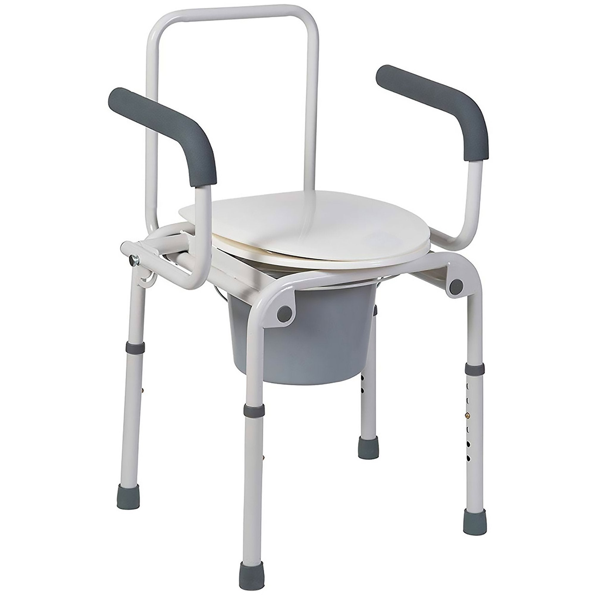 Mabis Drop-Arm Steel Commode -Each Mabis Drop-Arm Steel Commode -Each