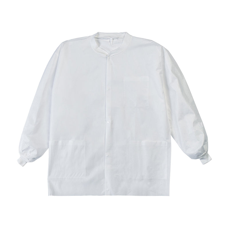 LabMates Lab Jacket, Large, White -Bag of 10 LabMates Lab Jacket, Large, White -Bag of 10