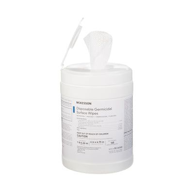 McKesson Surface Disinfectant Wipes, Large Canister -Box of 1 McKesson Surface Disinfectant Wipes, Large Canister -Box of 1