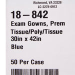 Medi-Pak Exam Gown, Blue, Large -Case of 50 Medi-Pak Exam Gown, Blue, Large -Case of 50