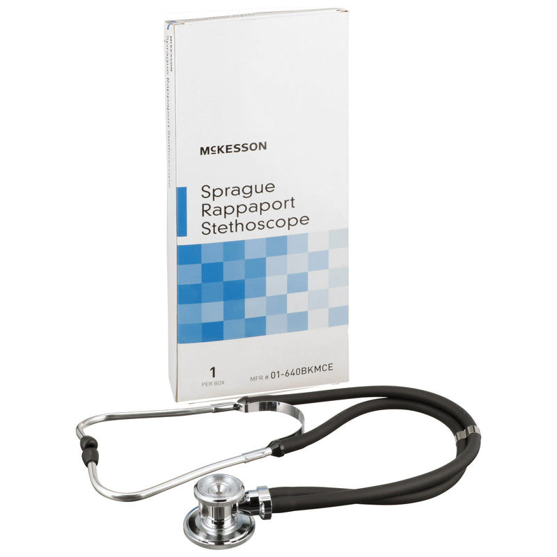McKesson Sprague Rappaport Stethoscope, Black -Each McKesson Sprague Rappaport Stethoscope, Black -Each