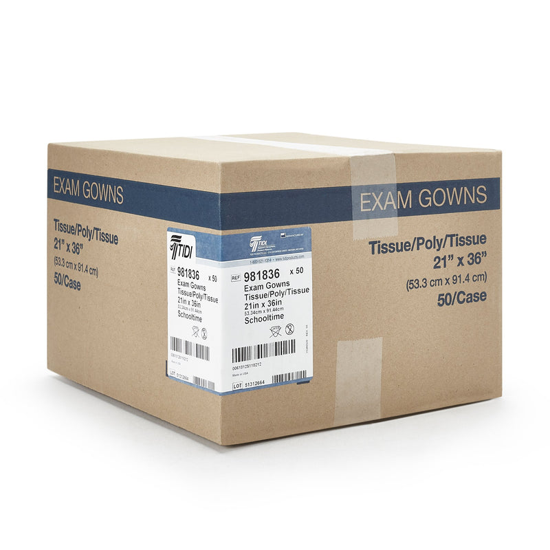 McKesson Pediatric Exam Gown, School Time Print -Case of 50 McKesson Pediatric Exam Gown, School Time Print -Case of 50